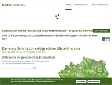Tablet Screenshot of misteltherapie.at